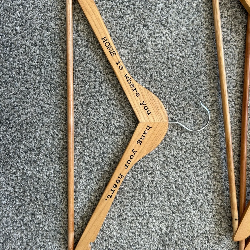 Wooden Hangers with Inspirational Text